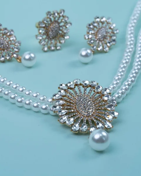 Pearl and Crystal Sunflower Set