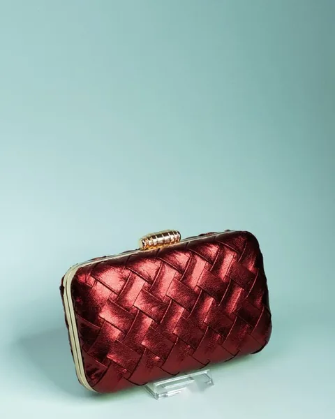 Woven Clutch, Red