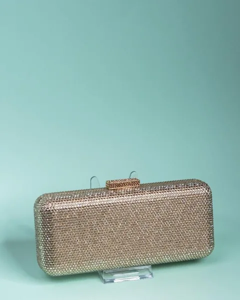 Crystal Box Clutch, Rose Gold