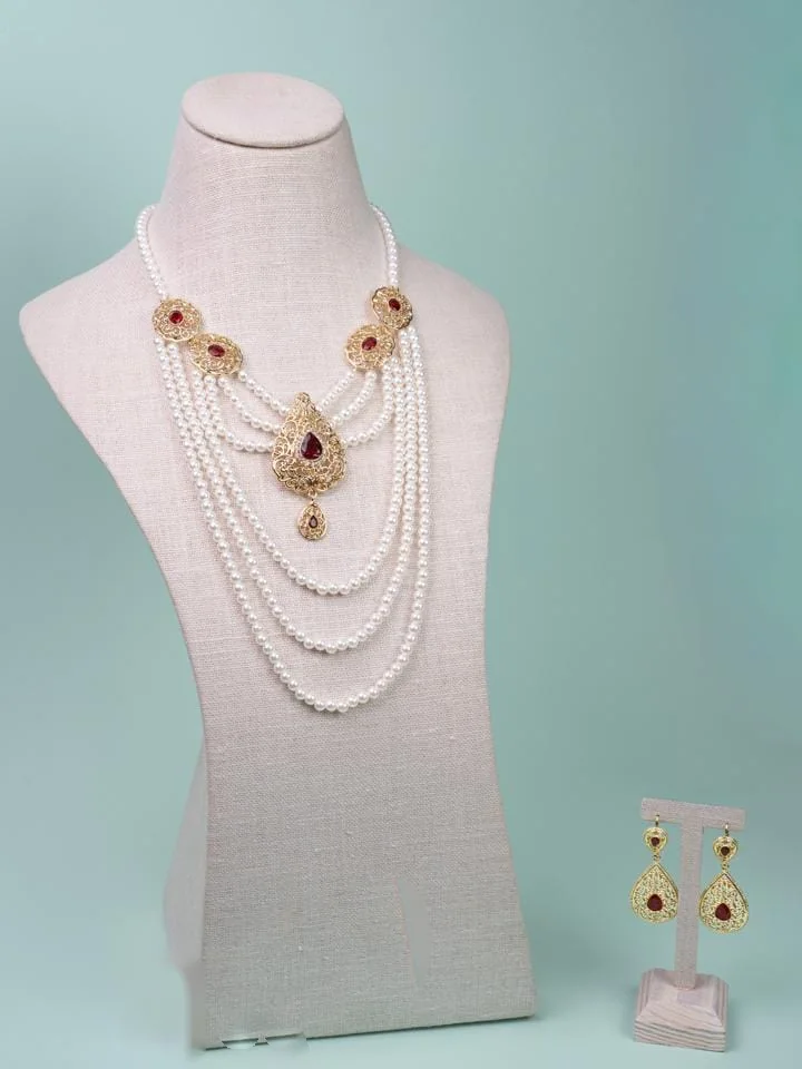 Pearl Multi-strand Set, Gold