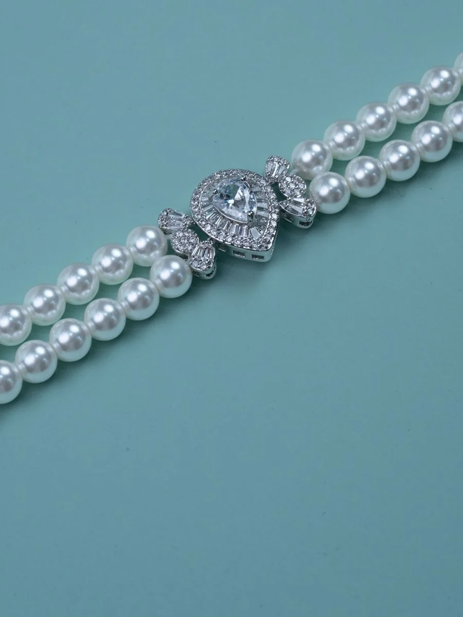 Pearl Set with Crystal Pendant — 4